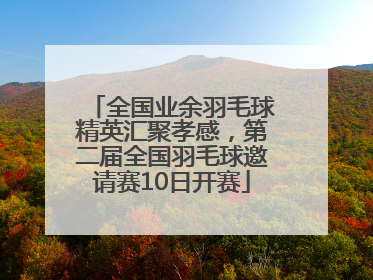 全国业余羽毛球精英汇聚孝感，第二届全国羽毛球邀请赛10日开赛