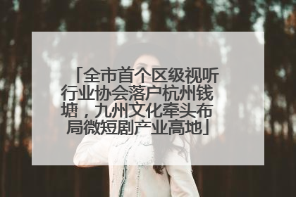 全市首个区级视听行业协会落户杭州钱塘，九州文化牵头布局微短剧产业高地