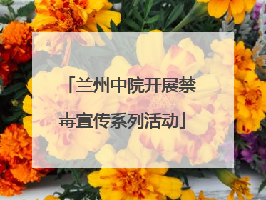 兰州中院开展禁毒宣传系列活动