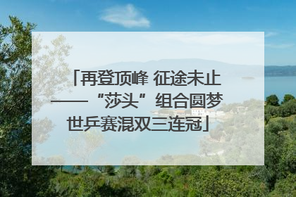 再登顶峰 征途未止——“莎头”组合圆梦世乒赛混双三连冠
