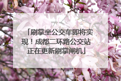 刷掌坐公交车即将实现！成都二环路公交站正在更新刷掌闸机