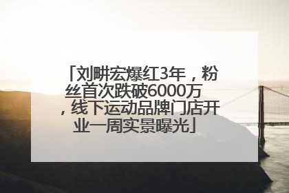 刘畊宏爆红3年，粉丝首次跌破6000万，线下运动品牌门店开业一周实景曝光