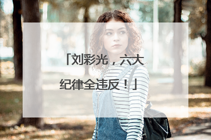刘彩光，六大纪律全违反！