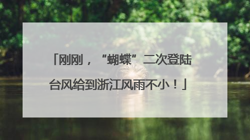 刚刚，“蝴蝶”二次登陆 台风给到浙江风雨不小！