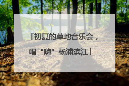 初夏的草地音乐会，唱“嗨”杨浦滨江