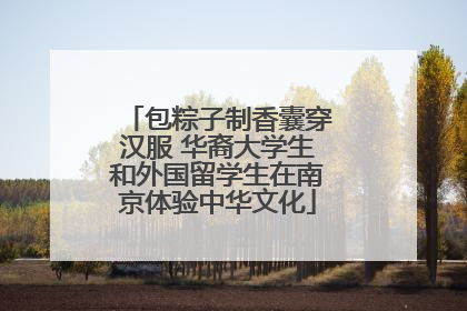 包粽子制香囊穿汉服 华裔大学生和外国留学生在南京体验中华文化