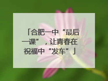 合肥一中“最后一课”，让青春在祝福中“发车”