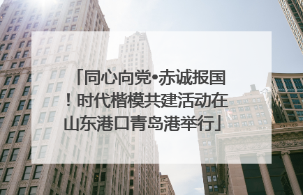 同心向党•赤诚报国！时代楷模共建活动在山东港口青岛港举行