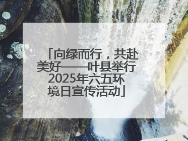 向绿而行，共赴美好——叶县举行2025年六五环境日宣传活动