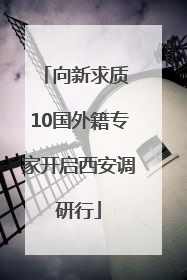 向新求质 10国外籍专家开启西安调研行