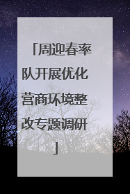 周迎春率队开展优化营商环境整改专题调研