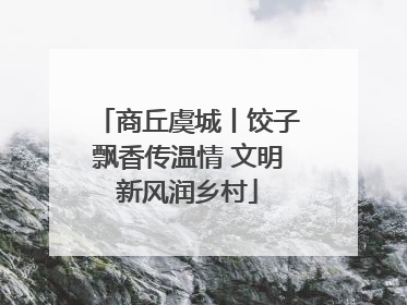 商丘虞城丨饺子飘香传温情 文明新风润乡村