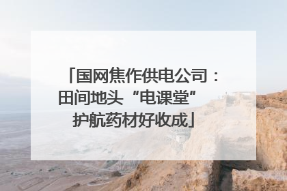 国网焦作供电公司：田间地头“电课堂” 护航药材好收成