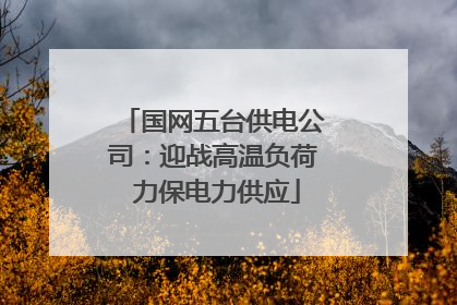 国网五台供电公司：迎战高温负荷 力保电力供应