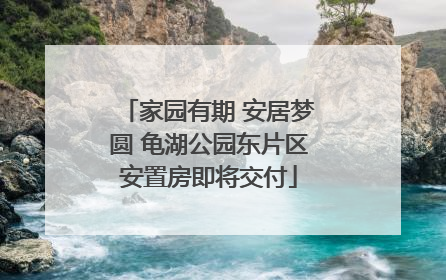 家园有期 安居梦圆 龟湖公园东片区安置房即将交付