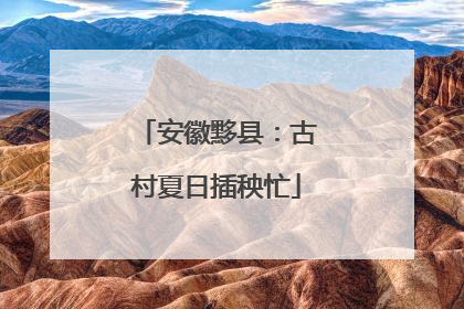 安徽黟县：古村夏日插秧忙