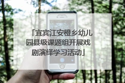 宜宾江安橙乡幼儿园县级课题组开展戏剧演绎学习活动