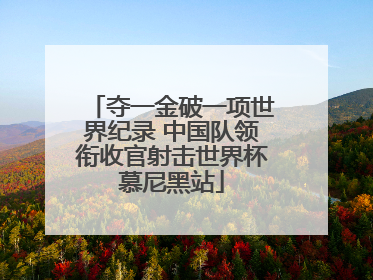 夺一金破一项世界纪录 中国队领衔收官射击世界杯慕尼黑站