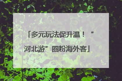 多元玩法促升温！“河北游”圈粉海外客