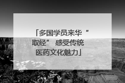 多国学员来华“取经” 感受传统医药文化魅力