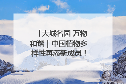 大城名园 万物和谐｜中国植物多样性再添新成员！它只在西藏墨脱