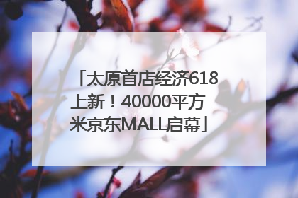 太原首店经济618上新！40000平方米京东MALL启幕