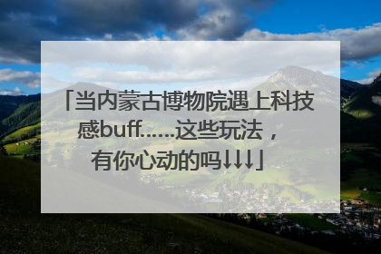 当内蒙古博物院遇上科技感buff……这些玩法，有你心动的吗↓↓↓