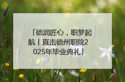 德润匠心，职梦起航丨直击德州职院2025年毕业典礼