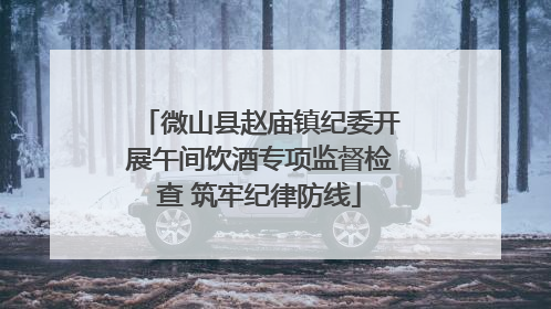 微山县赵庙镇纪委开展午间饮酒专项监督检查 筑牢纪律防线