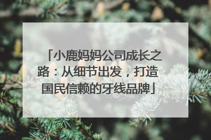 小鹿妈妈公司成长之路：从细节出发，打造国民信赖的牙线品牌