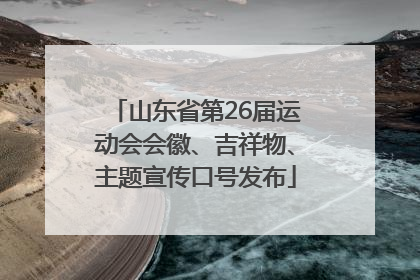 山东省第26届运动会会徽、吉祥物、主题宣传口号发布