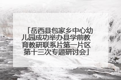 岳西县包家乡中心幼儿园成功举办县学前教育教研联系片第一片区第十三次专题研讨会