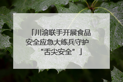 川渝联手开展食品安全应急大练兵守护“舌尖安全”