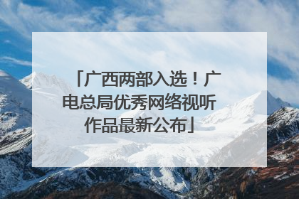 广西两部入选！广电总局优秀网络视听作品最新公布