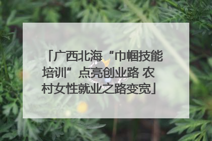广西北海“巾帼技能培训”点亮创业路 农村女性就业之路变宽