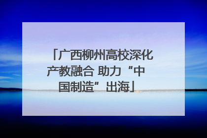 广西柳州高校深化产教融合 助力“中国制造”出海