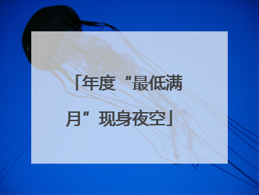 年度“最低满月”现身夜空