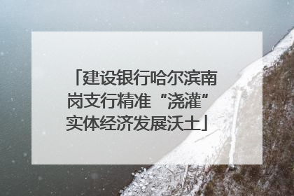 建设银行哈尔滨南岗支行精准“浇灌”实体经济发展沃土