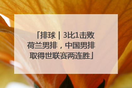 排球｜3比1击败荷兰男排，中国男排取得世联赛两连胜
