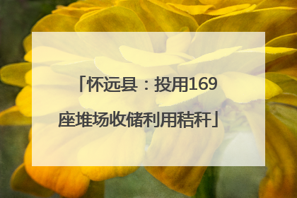 怀远县：投用169座堆场收储利用秸秆