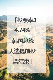 投票率34.74% 韩国总统大选提前投票结束