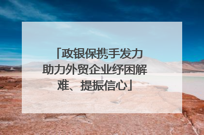 政银保携手发力 助力外贸企业纾困解难、提振信心