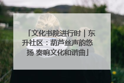 文化书院进行时｜东升社区：葫芦丝声韵悠扬 奏响文化和谐曲