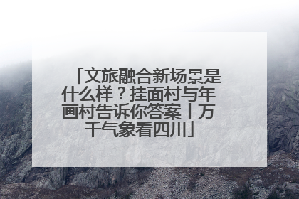 文旅融合新场景是什么样？挂面村与年画村告诉你答案丨万千气象看四川