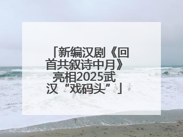 新编汉剧《回首共叙诗中月》亮相2025武汉“戏码头”
