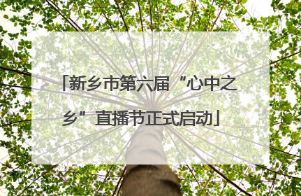 新乡市第六届“心中之乡”直播节正式启动