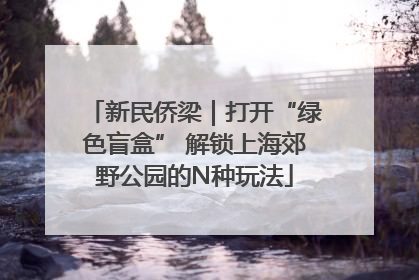 新民侨梁｜打开“绿色盲盒” 解锁上海郊野公园的N种玩法
