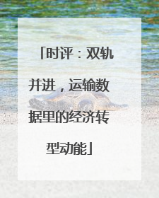 时评：双轨并进，运输数据里的经济转型动能