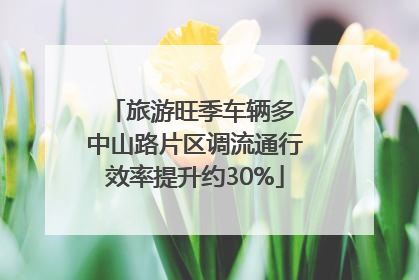 旅游旺季车辆多 中山路片区调流通行效率提升约30%