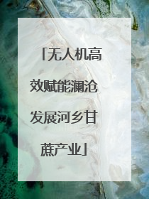 无人机高效赋能澜沧发展河乡甘蔗产业
